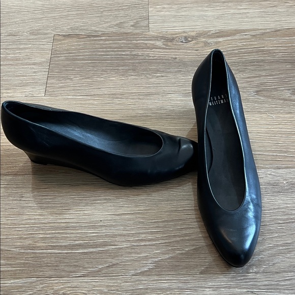 Stuart Weitzman black wedges - Picture 1 of 5